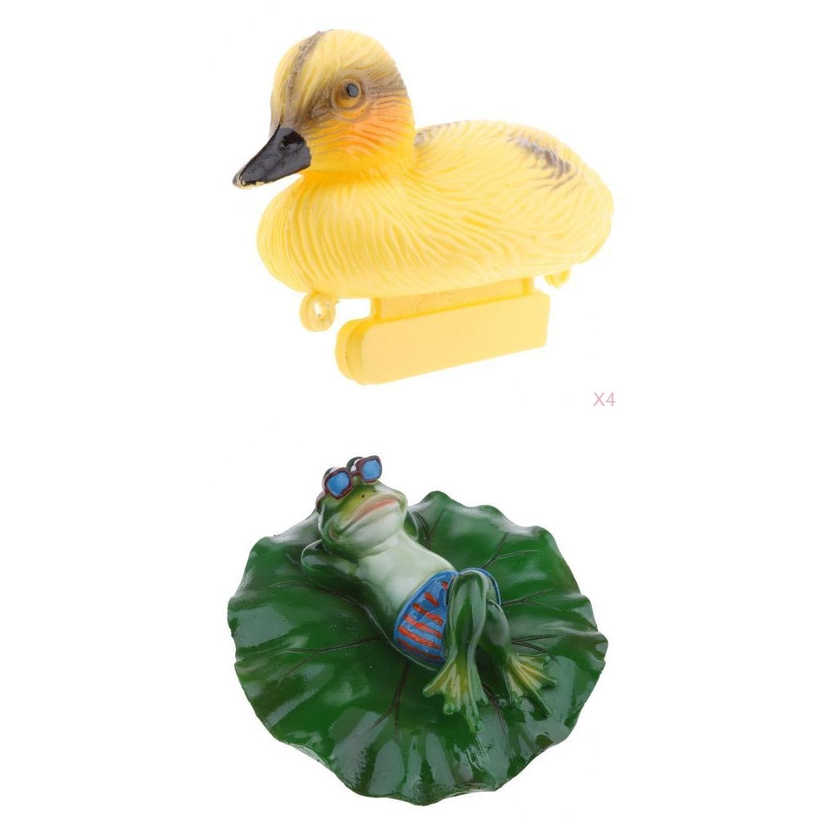 Floating Duck Lotus Leaf Lying Frog Ornament Hunting Decoy Garden Pond Decor-image-42