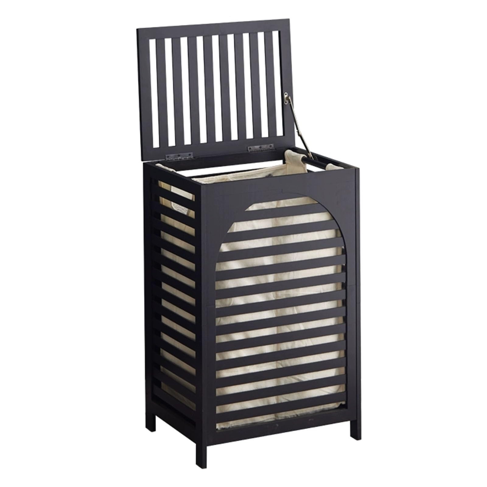 Folding Laundry Basket Household Storage with lid,wooden with 2 removable compartments,divider and sorting compartment