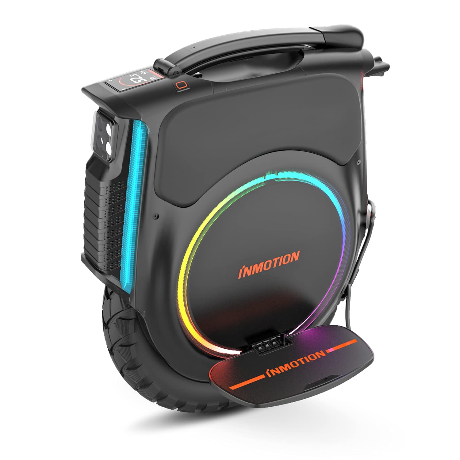INMOTION Elektro-Rad V12 High Speed, Erwachsene, Schwarz, Einheitsgröße EU, Motor 2500W, Reichweite bis zu 160km, Geschwindigkeitsbeschränkung 20km/h, Luftbereifung 16", Touchscreen, Lautsprecher