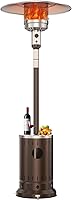 DiamondForge 50,000 BTU Propane Patio Heater with Double-Layer Stainless Steel Burner, Wheels & Tabletop for Patio, Garden
