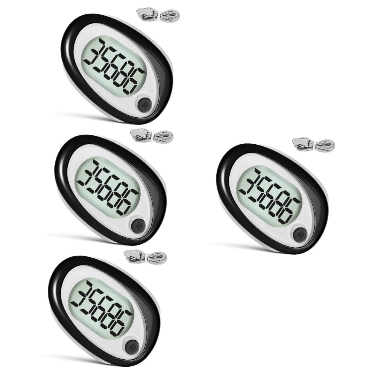 iplusmile Compteur de Portable Pédomètre Lanière Clip pour Activités Extérieures Écran Large Compact