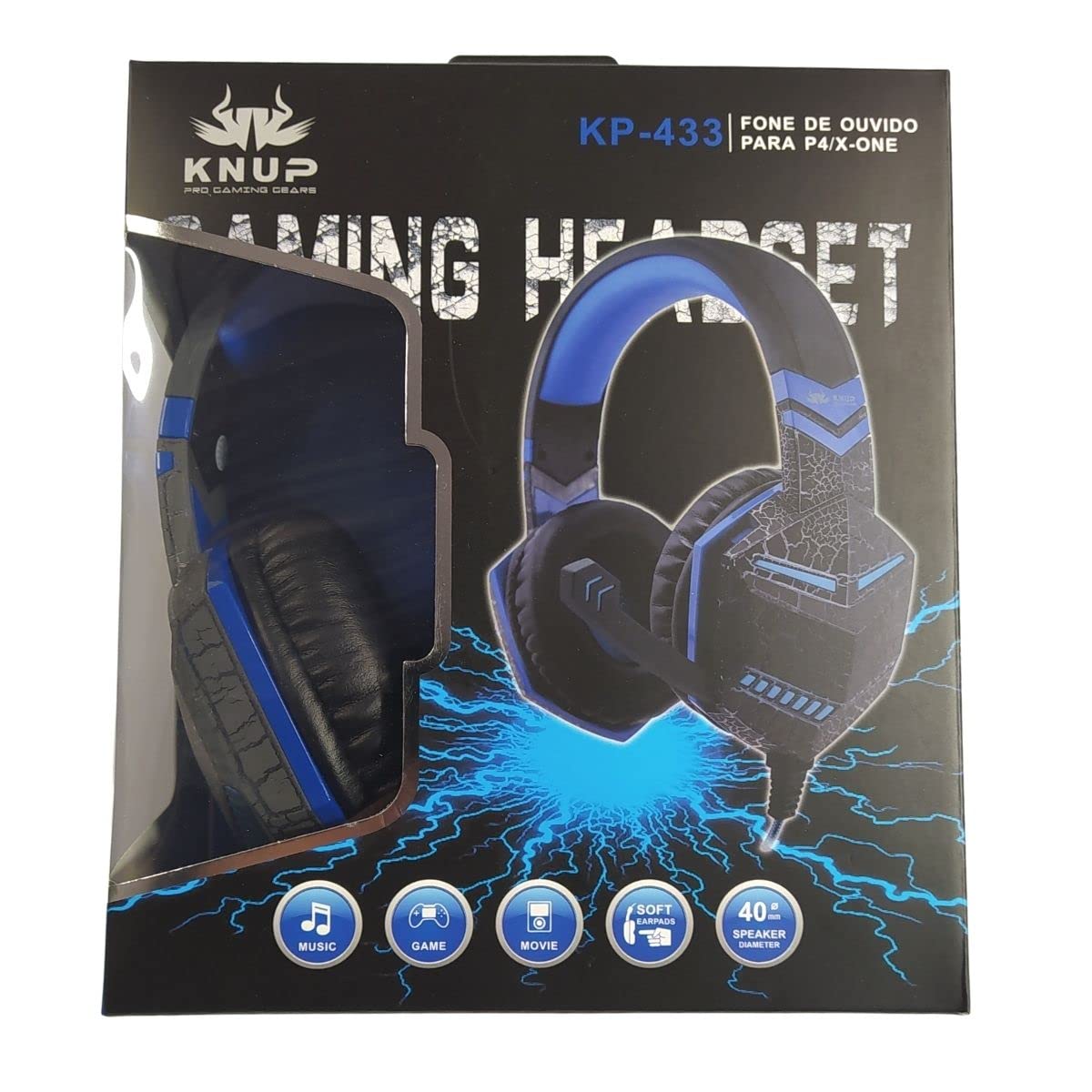 KOKUYO 
パソコンデスク FONE DE OUVIDO HEADSET GAMER COM MICROFONE P3 KP-433 - AZUL