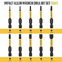 Vista 3 de COMOWARE Allen - Juego de brocas hexagonales, puntas magnéticas, liberación rápida, 20 piezas