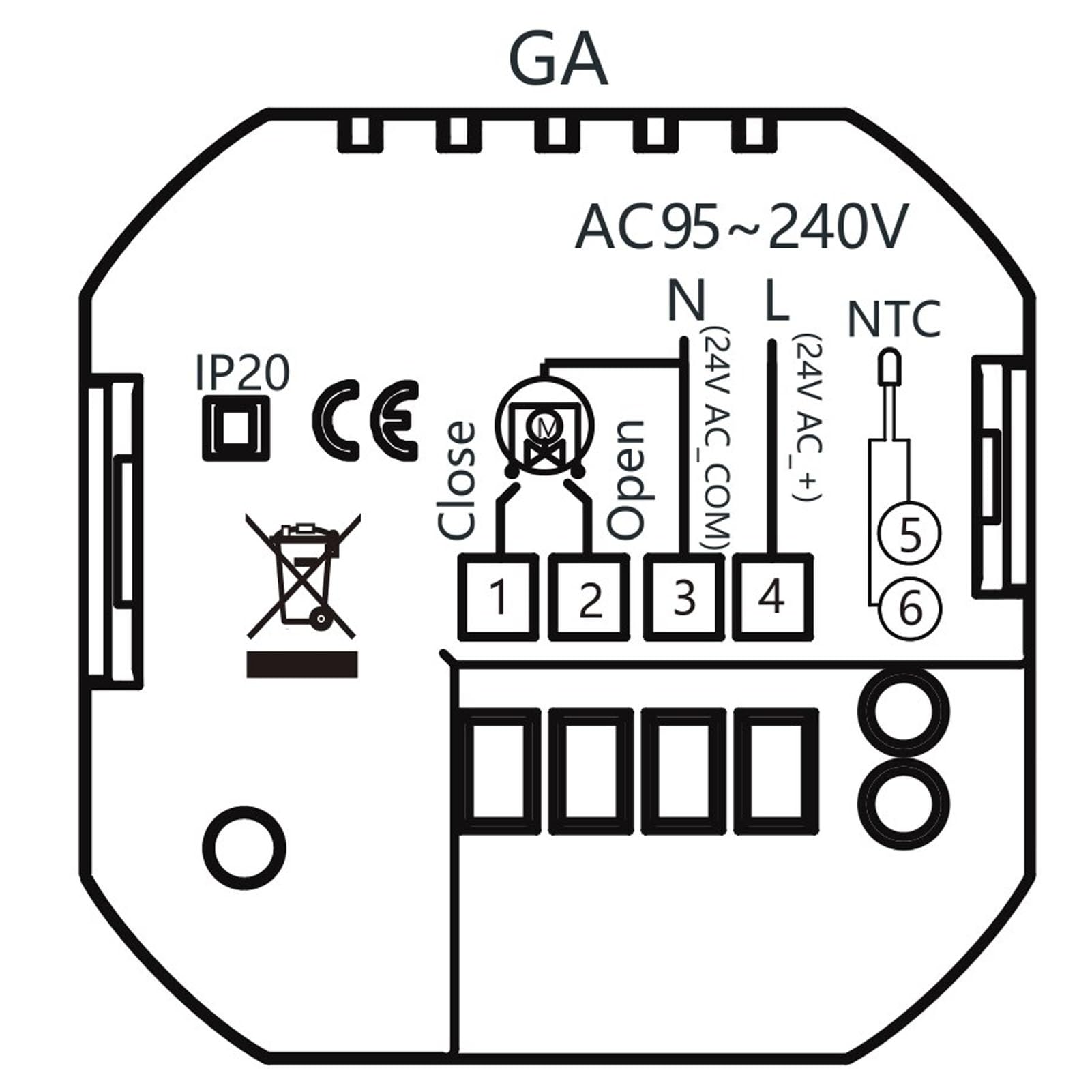 Eujgoov Inteligentny Termostat Programowalny Termostat z Ekranem LED PC