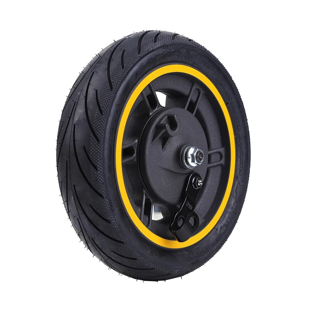 Komplettrad Vorderrad 10 Zoll (10x2.125, 60/70-6.5) für Ninebot Max G30, Motus Scooty 10, Siver 10 Plus E-Scooter inkl. Luftreifen, Felge & Trommelbremse (1 Stück)