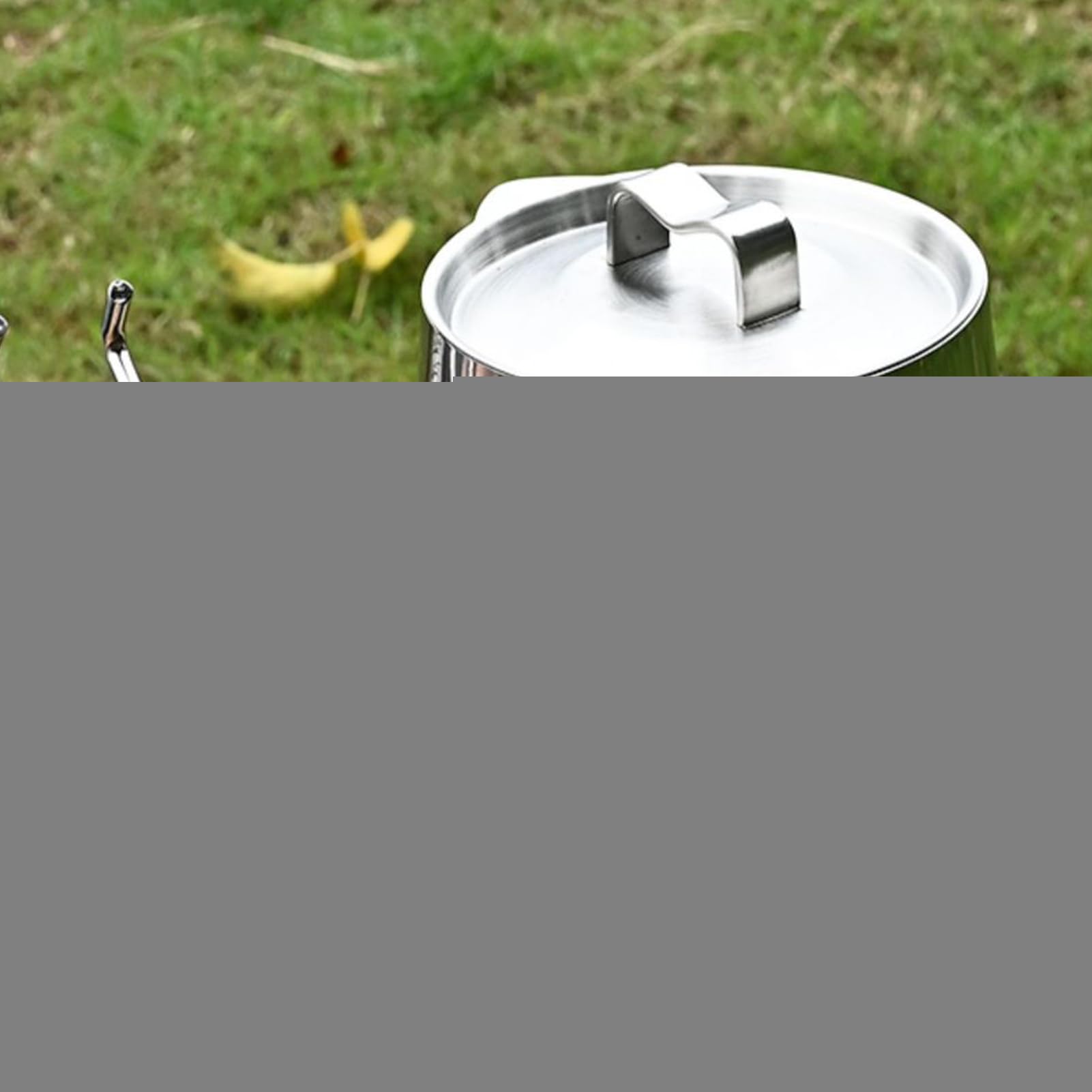 Olla Camping Menaje Cocina Portátil 572 ml Antiadherente Desmontable