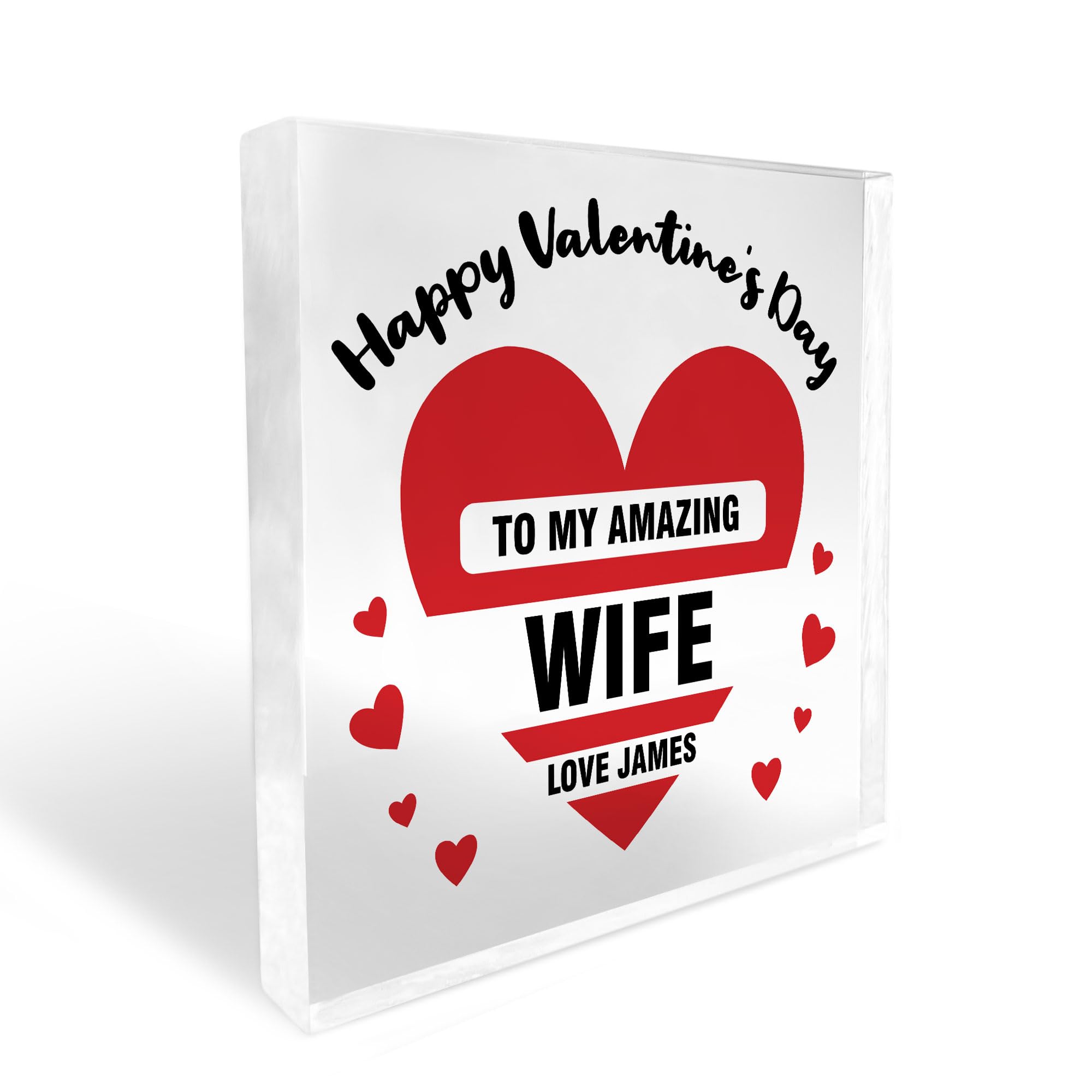 Red Ocean Valentines Day Gift For Wife Personalised Plaque Wife Valentines Day Gift Valentines Present Gift From Husband Keepsake