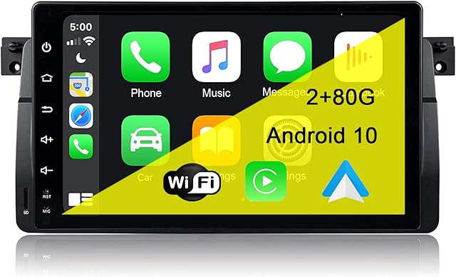 Android 10 Autoradio Fits for BMW E46 Radio M3 Rover 75 MG ZT Sedan Support Carautoplay GPS Navigation Radio Audio Video Bluetooth WIFI SWC DSP,2+80G