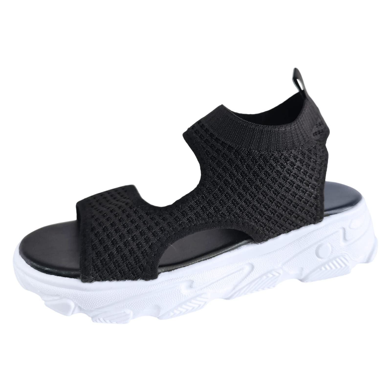 Générique Sandales Femme Chaussures Décontractées À Semelle Épaisse Pantoufles Antidérapantes Basket Bleu Sabot Moto Sandale Compensee Eté Claquette D'Acupression