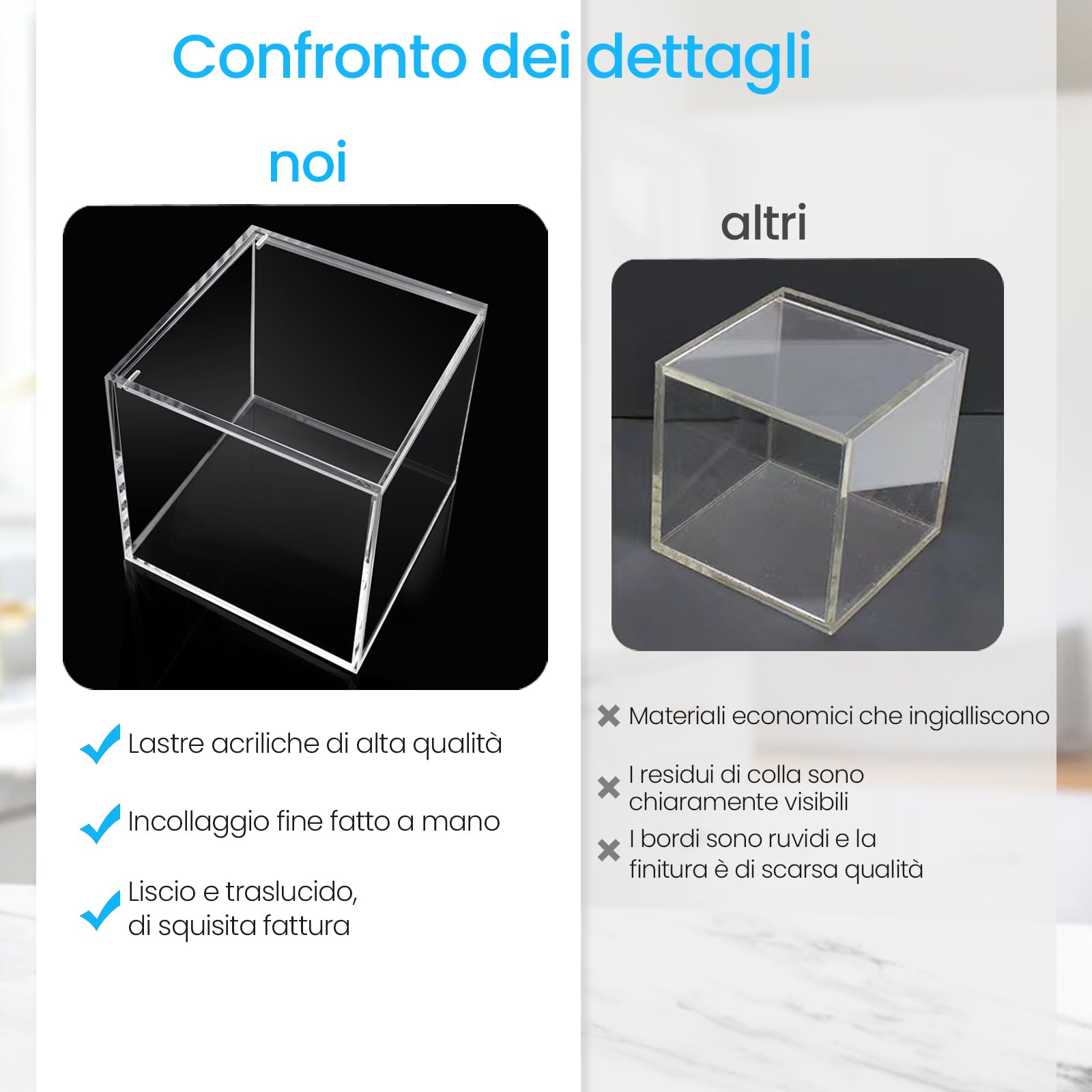 Porta Capsule Caffe Trasparente, Cubo Porta Capsule Caffè In Acrilico, Dispenser Capsule Caffe Per Capsule Nespresso O Dolcegusto, Contenitore Multifunzione, 13 x 13 x 13 cm