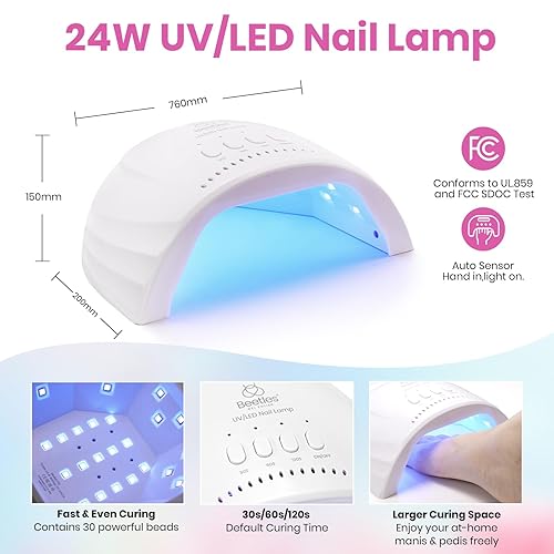 Miniatura 23 de Beetles - Kit de extensión de gel de uñas de polietileno, 6 colores de gelatina nude con solución deslizante, mejora de uñas para principiantes y 0