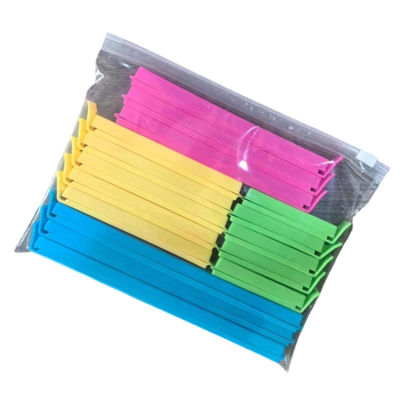 FACAILUO Sturdy Thickened PP Snacks Bag Clip 12/16 Pack Leak Proof Food Storage Sealing Clip for Chip Cereal Candy Kitchen