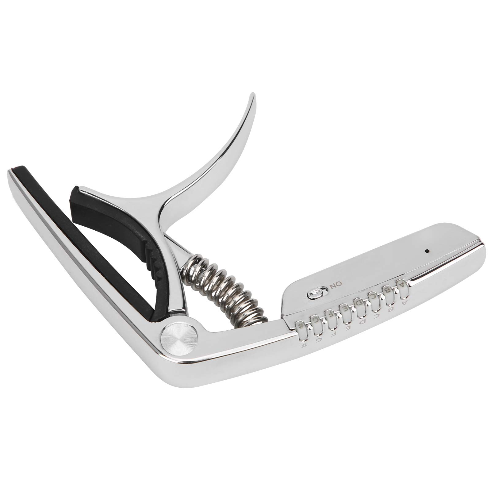 Capotasto per Chitarra Multifunzionale, Pompa di Lubrificazione Manuale Olio Lubrificante Manuale Sintonizzatore 2 in 1 Capotasto Ricaricabile con Display a LED RGB GT-100 (Nero)