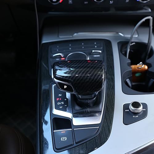 Miniatura 5 de YIWANG Cubierta de la cabeza de la palanca de cambios central de coche ABS cromada para Audi A4 A5 Q7 Q5 S4 S5 2016-2020 Accesorios de automóvil