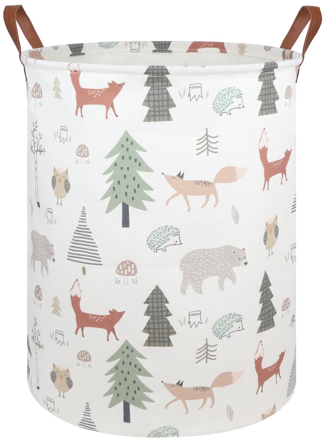 FXOLCSHE Animal Baby Laundry Basket,Woodland Animals Baby laundry hamper,Toy basket for boys,Nursery Hamper Gift Baskets for Bedroom,Toy Bin,Gift Basket.Baby room decor(Animal) โ image 1