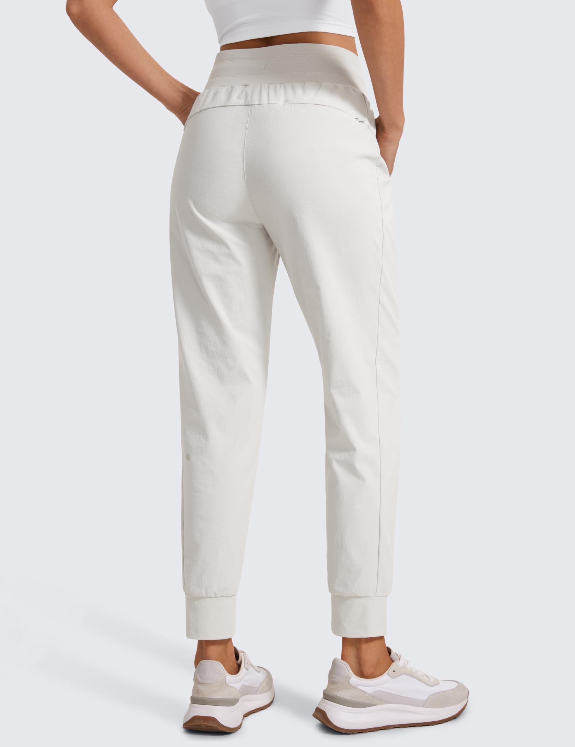 CRZ YOGA Mujer Pantalones de Chándal Cintura Elástica Cordón Jogger Pants Pantalones Casuales Correr con Bolsillos