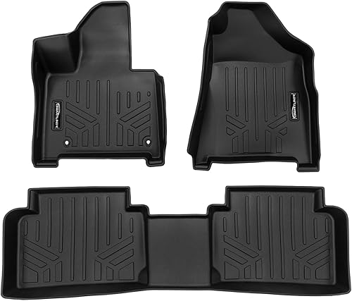 Miniatura 70 de SMARTLINER Alfombrillas de piso de 2 filas y forro de carga detrás de la tercera fila compatibles con Hyundai Palisade 2020-2025 Hyundai Elantra