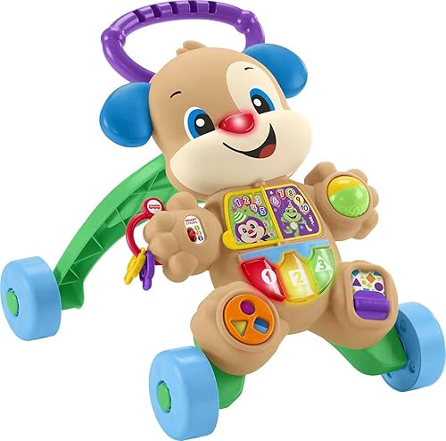 Miniatura 2 de Fisher-Price Laugh & Learn Puppy Walker and Fisher-Price - Juego de regalo infantil con los primeros bloques del bebé y juguete apilable de anillo