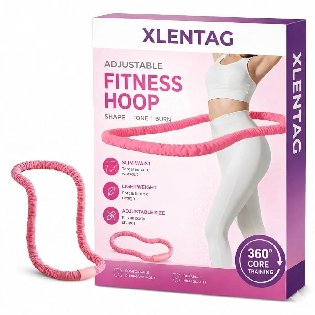 Weighted Hula Hoop Massager with Slim Belt for Weight Loss, Adjustable Fitness Exercise Hoop for Belly Fat Burning, Waist Trimmer & Core Workout Equipment for Home Gym (Style 3)-image-21