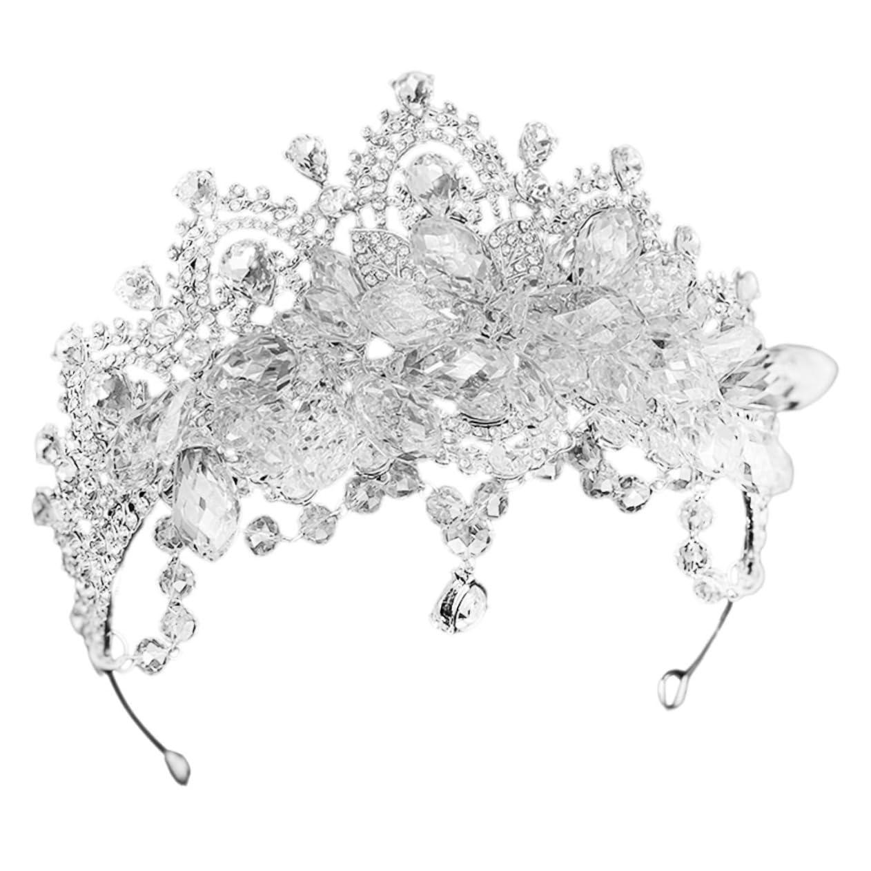 Diadema con Adorno Frontal de Cristal para Boda Mujer