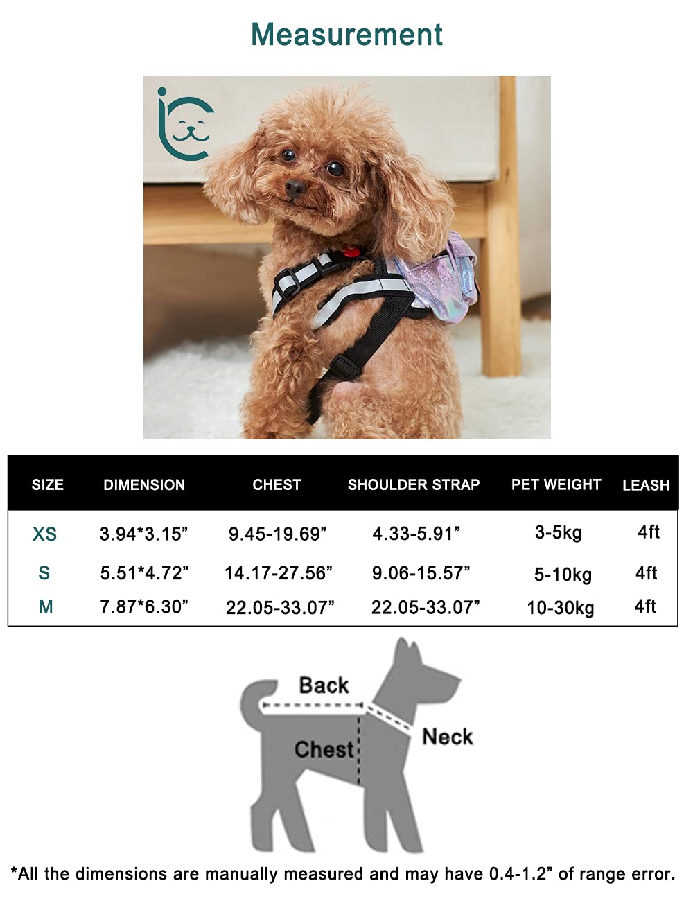 Mochila para perros con correa para perros, bolsa de sillín ajustable, tiras reflectantes, seguro para la noche, viajes, senderismo, caminar, para perros pequeños y medianos