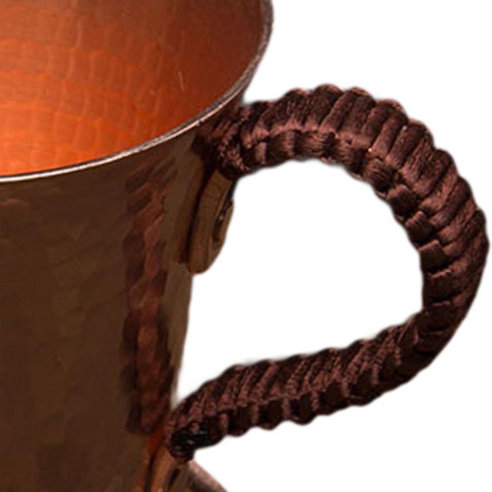 Qianly Moscow Mules Cup Handcrafted Cup 350ml with Handle Drinking Mug Bar Accessories Copper Mug Pure Copper Mug for Party Drink, 1 Cup