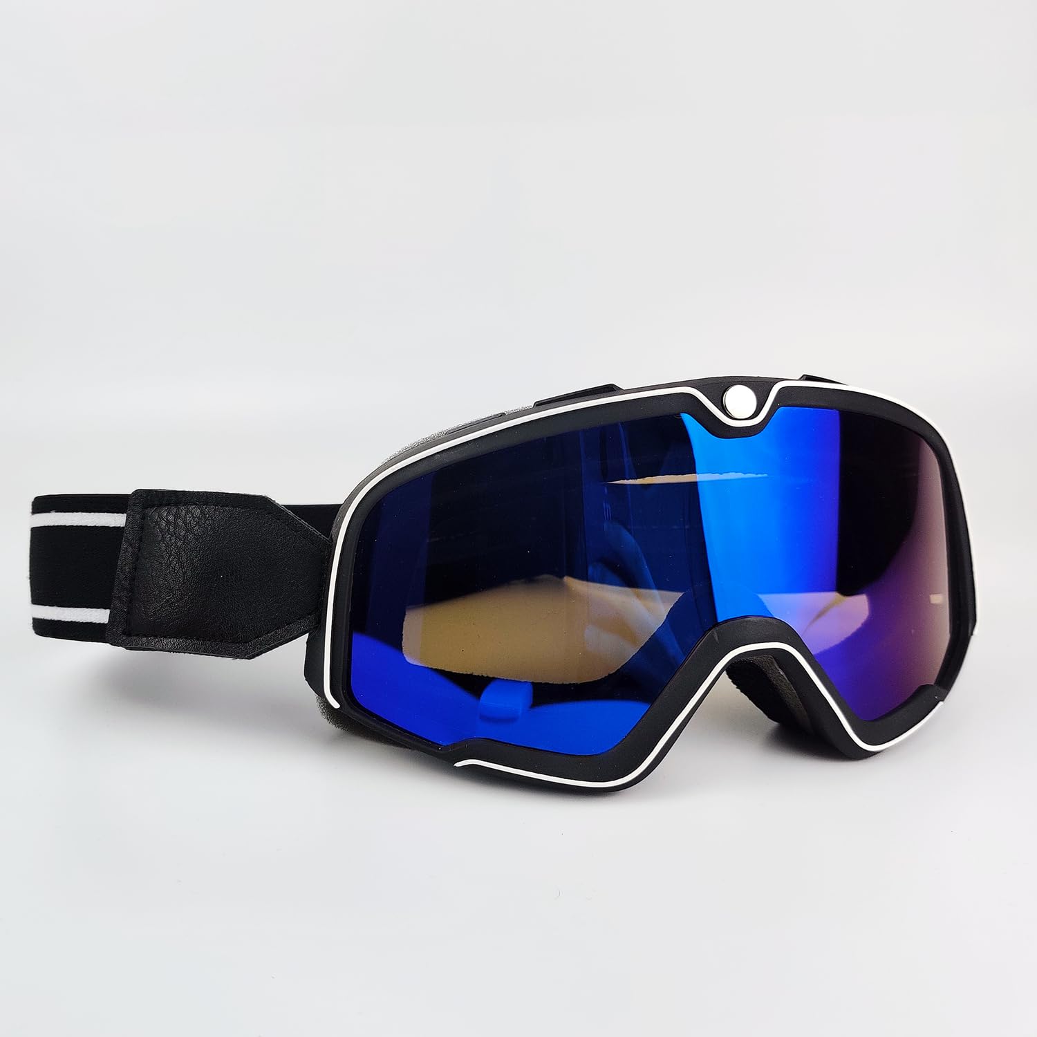 Occhiali da Moto Antivento,Occhiali da Sci Occhiali Da Moto Retrò Scooter ATV Sci Vista Cafe Racer Chopper Ciclismo Corsa