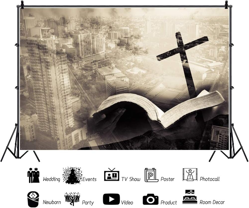 Promo Discount Up To 70% Off Laeacco Hands Hold Bible Backdrop 10x7ft Crucifix Vinyl Photography Background Jesus Vintage City High Buildings God Bless Baptist Christian Church Worship Religion Studio Photo Prop Decor Poster