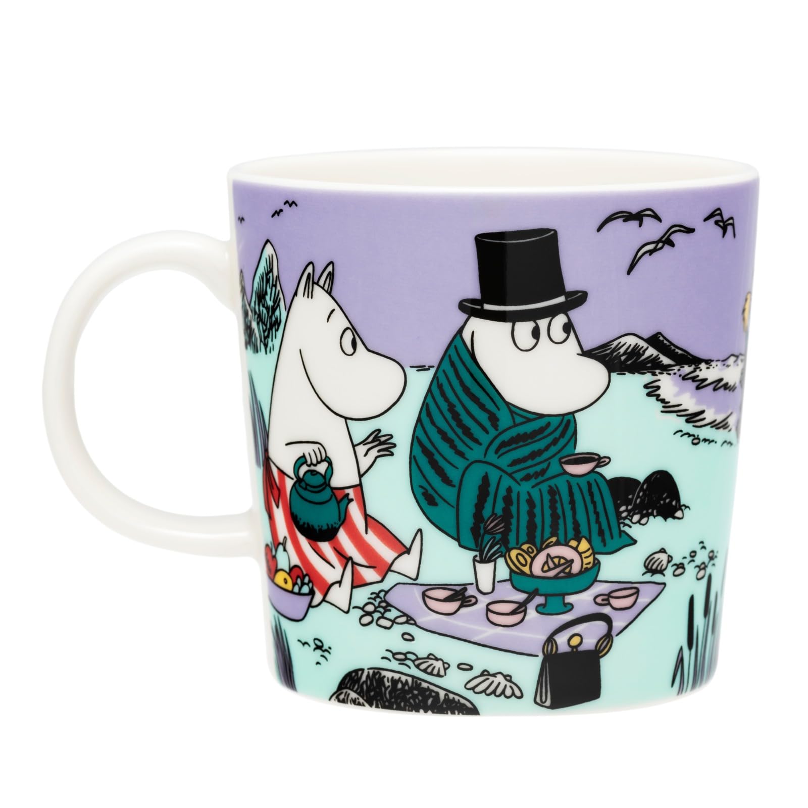 Arabia Moomin Tasse „Love“ In Blau – Mit Süßer Umarmungs-Illustration, Spülmaschinenfest & Mikrowellengeeignet