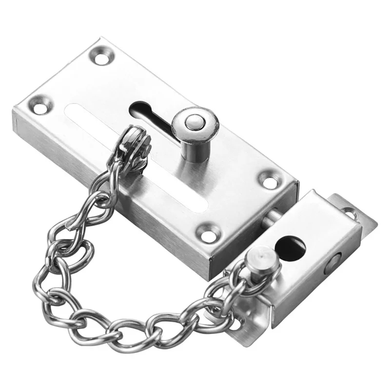 Lot de 8 chaînes de sécurité pour porte intérieure, barre de porte, barre de porte, chaîne de sécurité en acier inoxydable pour chambre à coucher, hôtel