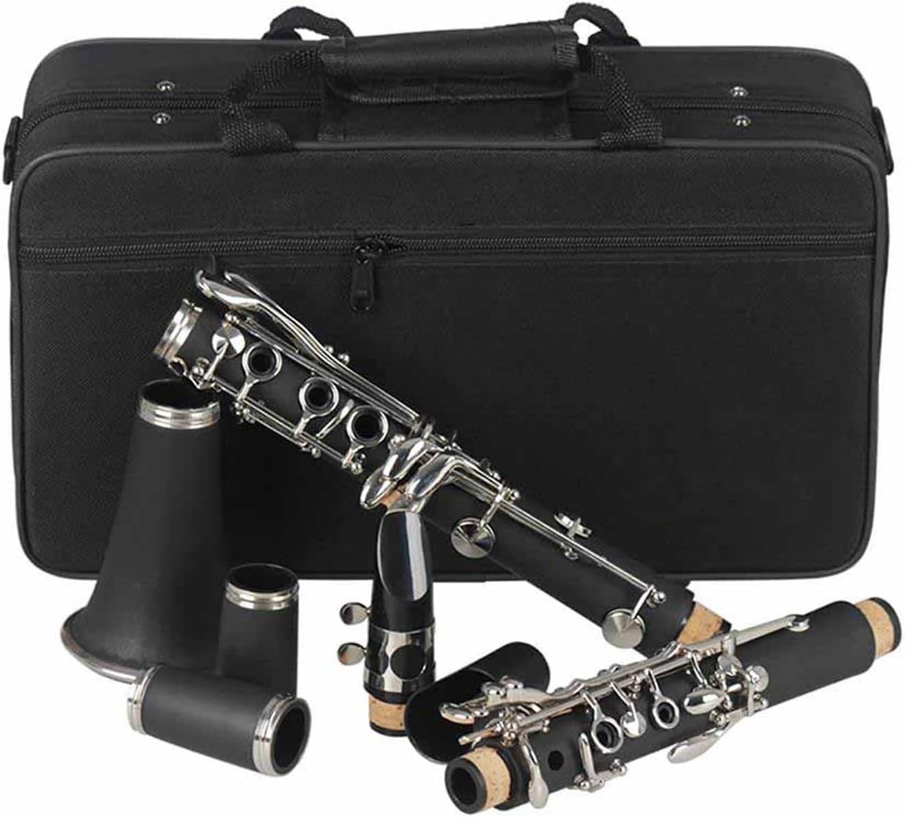 クラリネットセット 銀メッキ18キー複合木材Bフラットクラリネット