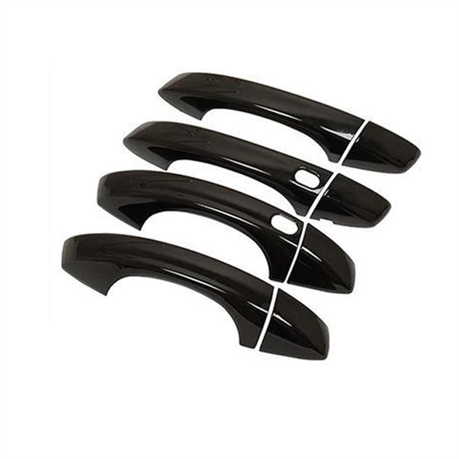Csspdm Black A Gloss Black Smart Door Handle Cover Stickers Trim Car Protective Accessories For Golf 7 Mk7 2013~2019 2014 2015(Black A)