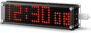 WiFi Atomic Clock, Smart LED Matrix Desk Clock with Seconds, Auto Time Sync via NTP, Mini Digital Clock with Auto Dimming