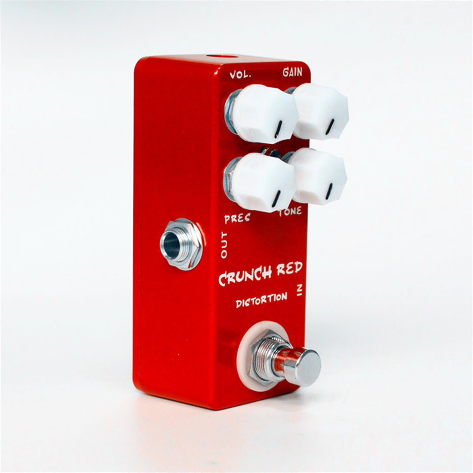 Crunch Red Distortion Mini Pedal de efecto guitarra eléctrica True Bypass Full Metal Shell Accesorios de piezas de guitarra