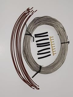 DIY Tinned Copper Braid Resistance Wire Heater Kit, Choose Length and Resistance, with Splices, Heat Shrink, Leads Freezer Door Drain Tube Heater (50ft)