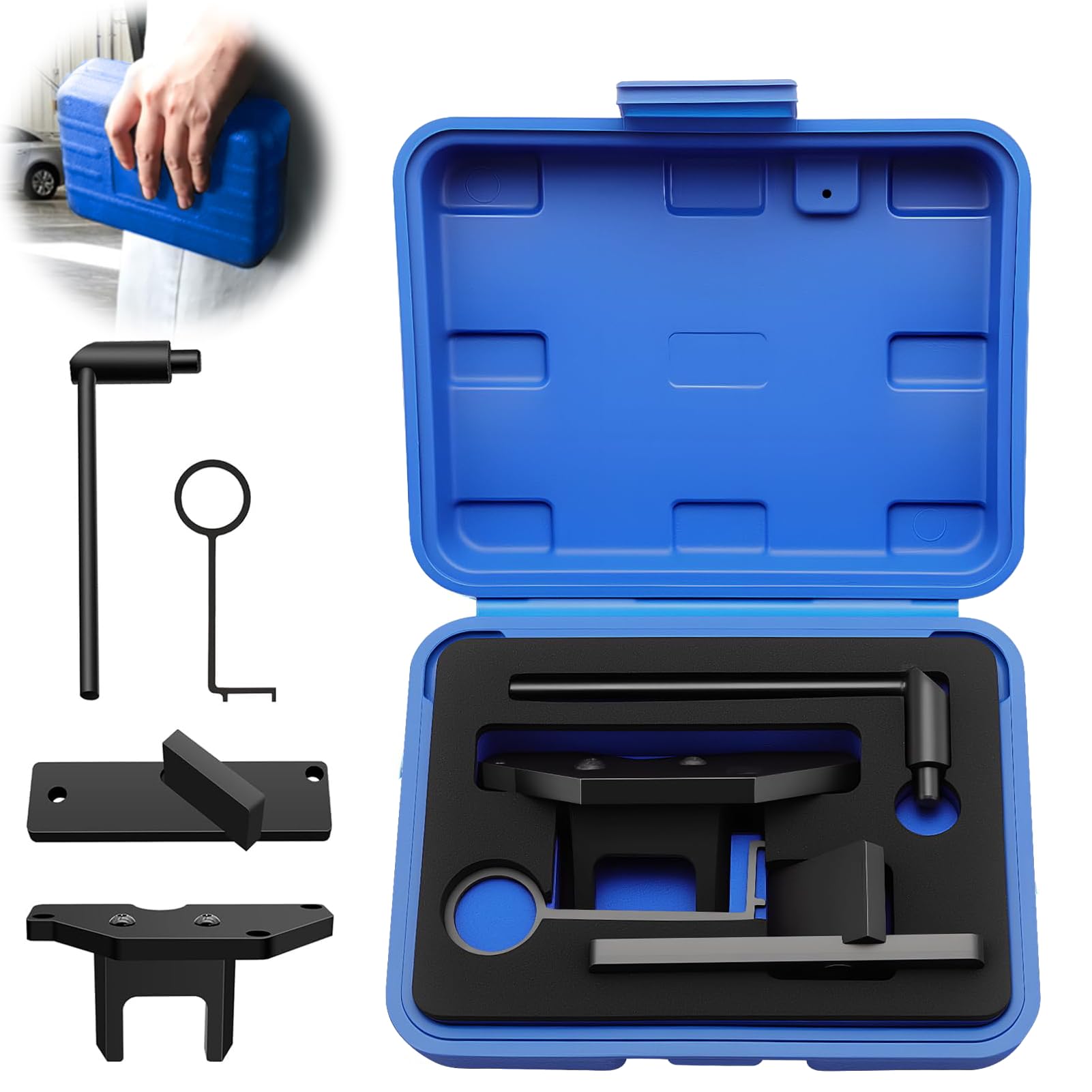 Kit Calado Distribucion PSA 1.2 puretech, Kit de Herramientas de Sincronización, Timing Herramientas Kit para PSA 1.0 1.2, para Citroen C1、C3、C4, para Peugeot 208、2008、308、3008、508、5008 (Azul)