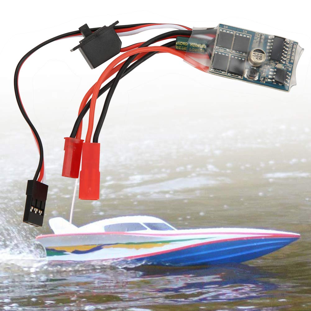 RC Brushed ESC, 30A 4-8V Two Way Brush ESC RC Motor Speed Controller RC Car Accessories Replacement Bidirectional Current Control Brush ESC for 1/16 1/18 1/24 Car Boat (With brake)