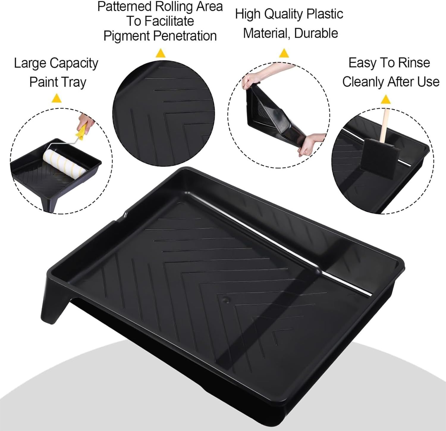 ACEBON 11-Piece Professional Paint Roller Kit - 9" & 4" Rollers with Extension Pole & Tray | Heavy-Duty for Walls, Ceiling, Doors, Trim | Quick, Even Coverage (DIY & Pro Painters)