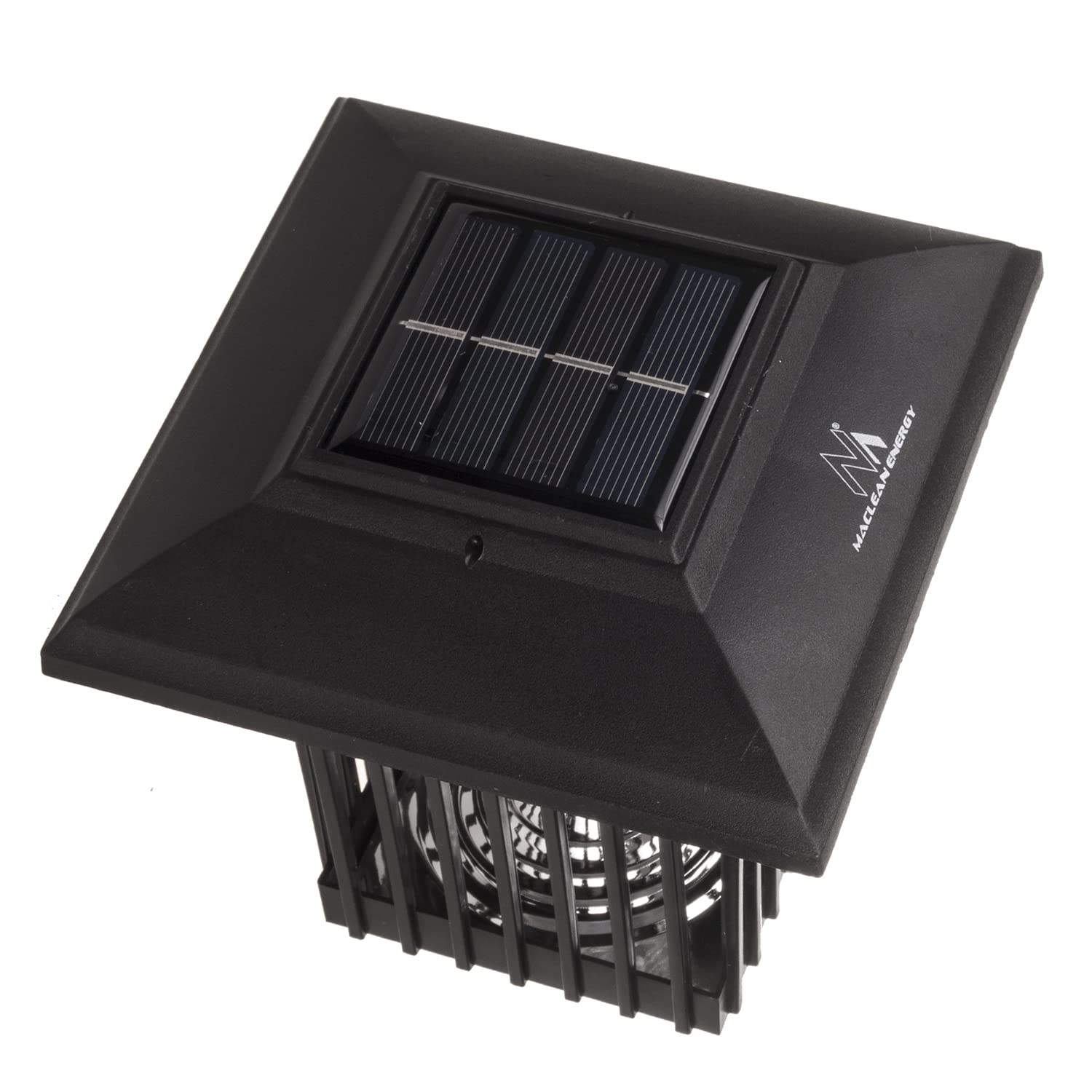 Maclean MCE448 Profesjonalna Solarna Lampa Owadobójcza UV na Komary, Ćmy, Owady, Odstraszacz na Komary do Ogrodu na UV, Stopień Ochrony: IP44, Lampa Solarna z Czujnikiem Zmierzchu, Lampa na Ćmy