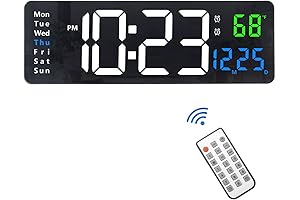 Plumeet 16'' LED Digital Wall Clock