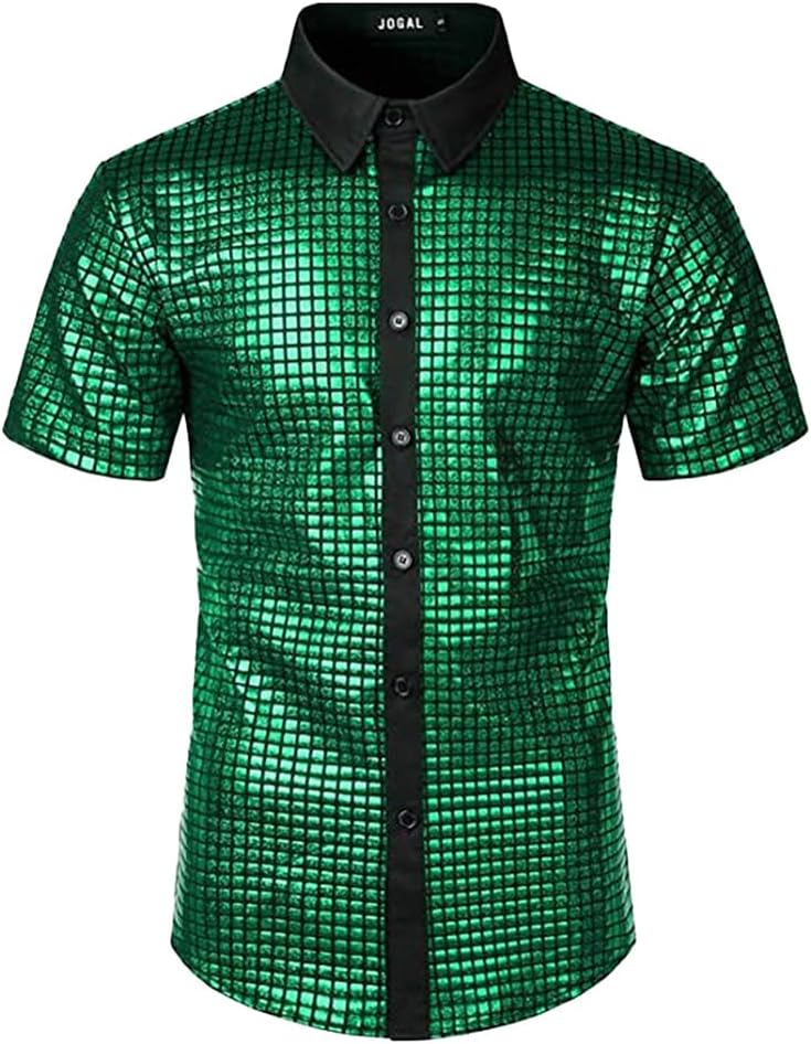 70s Disco Shirts for Men, Mens Disco Shirts for Halloween and Themed Parties