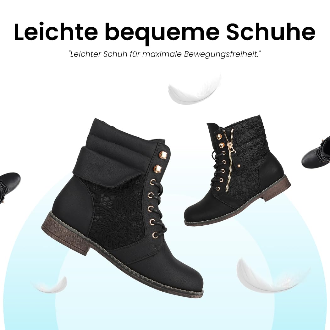Elara Damskie botki Worker Boots Pointed Chunkyrayan
