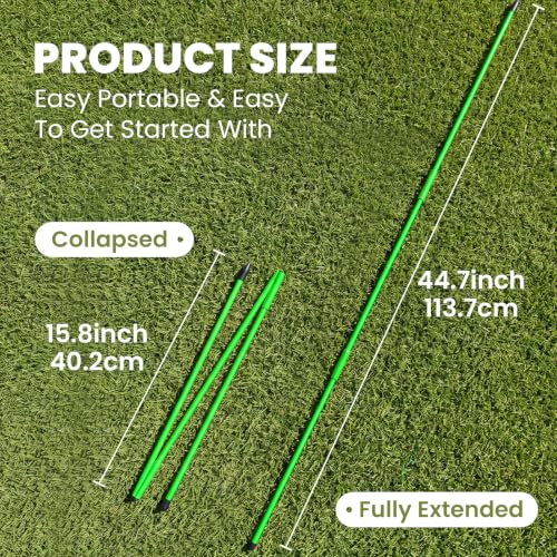 FINGER TEN Golf Alignment Sticks 48 Inch 2 or 3 Pack (2 Pack Green) by FINGER TEN - Used condition - Image 4