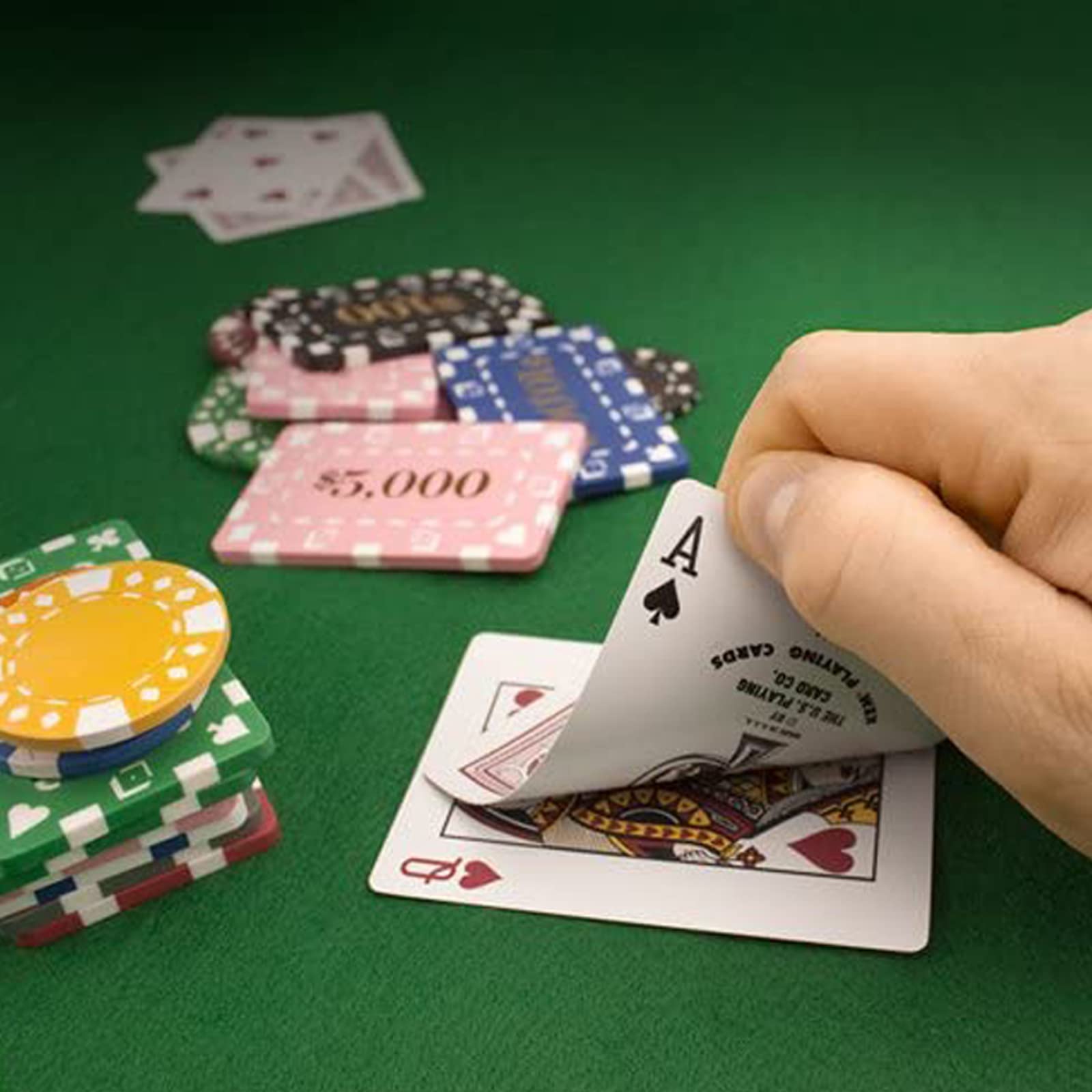 Set De Fichas De Póquer Rectangulares Con Denominación - 10 Unidades De Plástico Con Núcleo Metálico, Ideal Para Blackjack Y Torneos En Casa