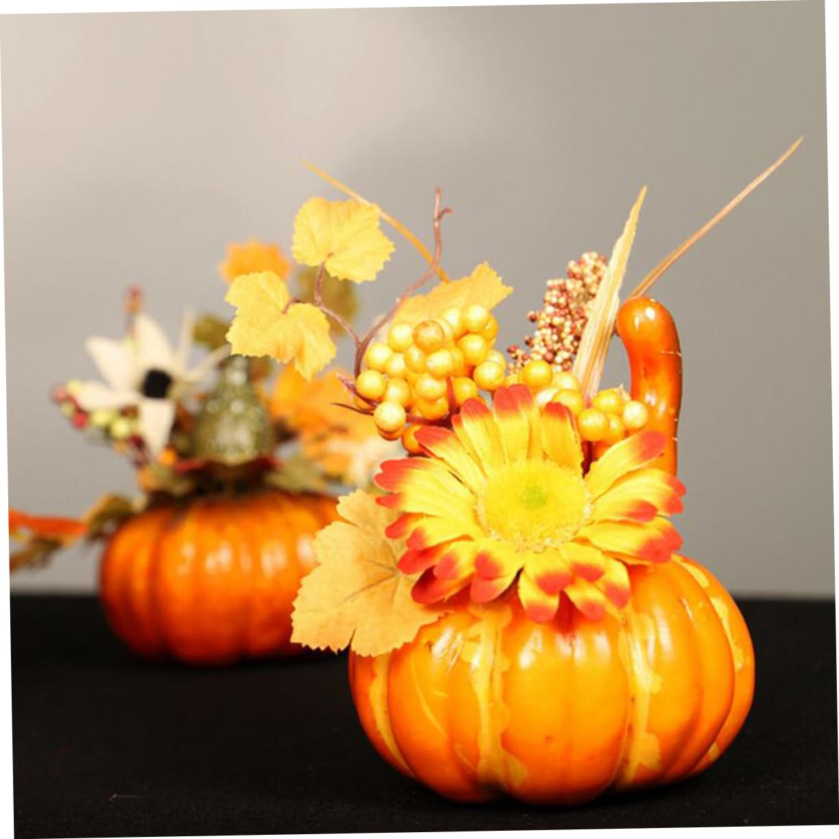 Cabilock 3 Sets Realistische Simulation Kürbis Ahornblatt- Pflegeleichte Herbst-heimdekoration Für Halloween Kein Beschneiden Erforderlich 2 Stück X 3