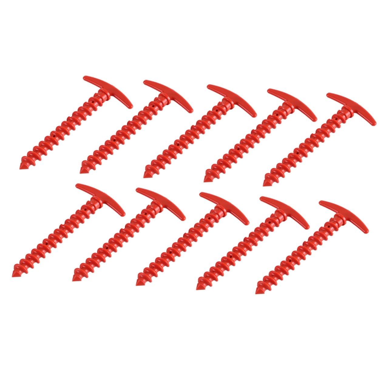 Mipcase 10Pcs Durable Nylon Tent Stakes Heavy Duty Ground Nails with Spiral Design for Easy Insertion for Camping Hiking Fishing and Outdoor Activities