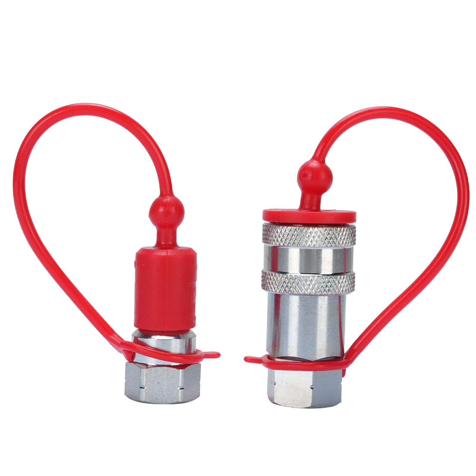 2 Raccords Hydrauliques à Déconnexion Rapide 1/4" NPT – Haute Pression (4000 PSI), avec Bouchons