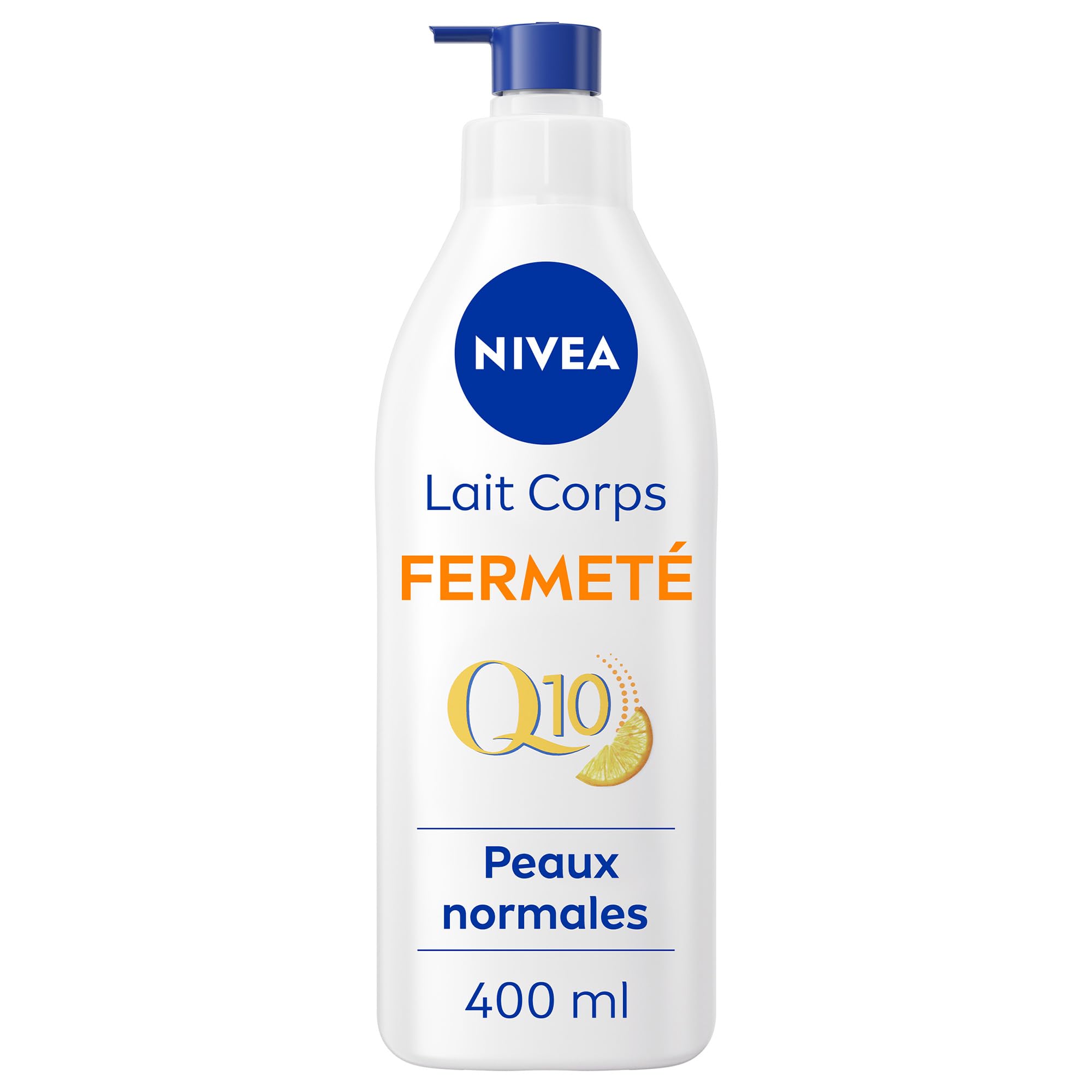 NIVEA Lait Corps Fermeté Q10 48H (1x 400ml) — Lait hydratant enrichi en Co-​Enzyme Q10 & Vitamine C — Crème Hydratante raffermissante pour le corps pour peaux normales