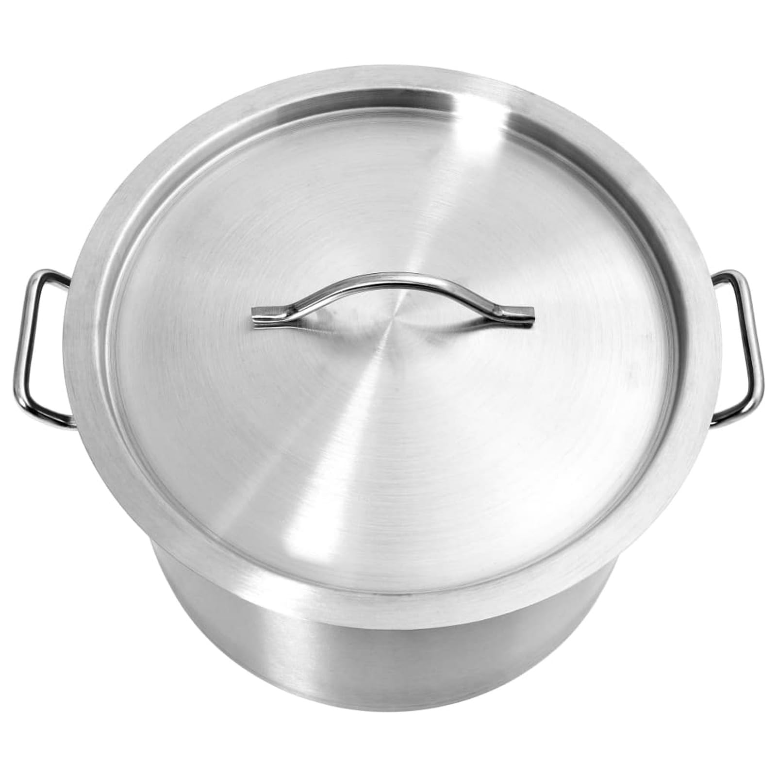 GuyAna Olla de Acero Inoxidable 32 L 40x26 cm Ollas Cocina Grandes Cacerola Baja Hoyas para Cocinar