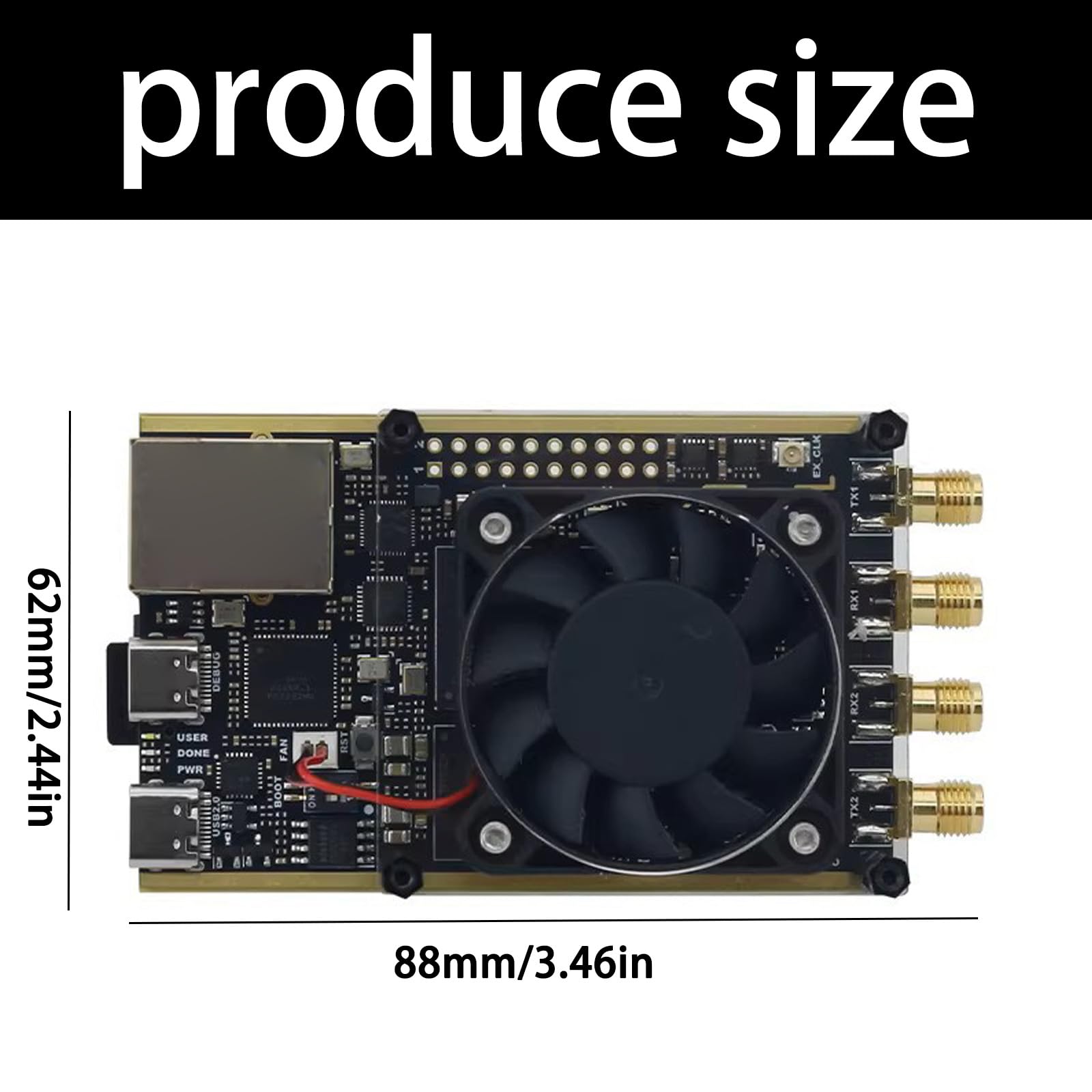 Placa de Desarrollo AD9363 con Reloj TCXO y USB